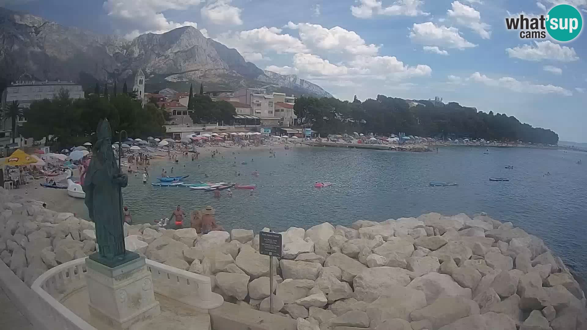 Webcam live Baška Voda – St. Nikola und Strand