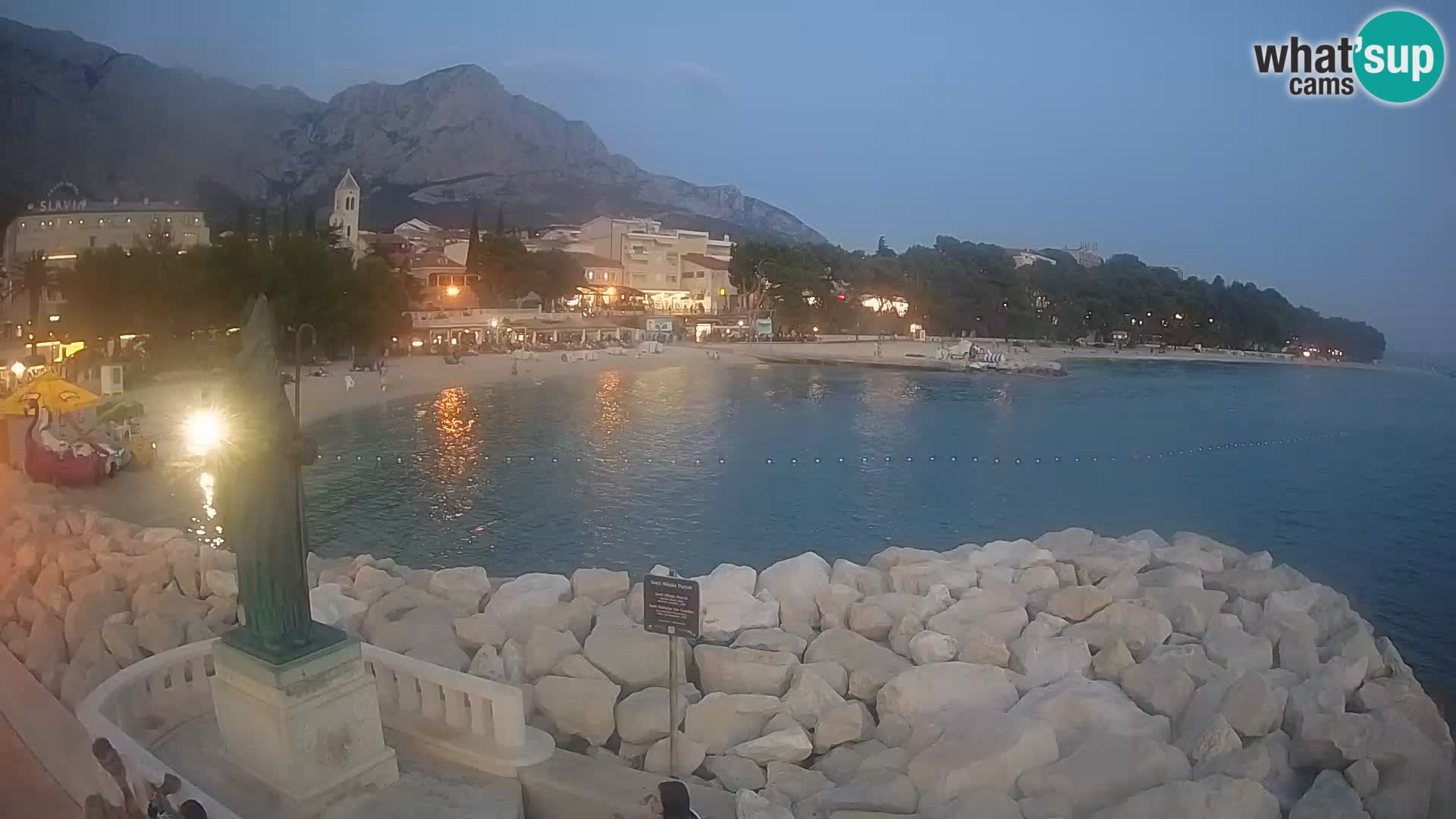Web kamera Baška Voda – Sv. Nikola i plaža
