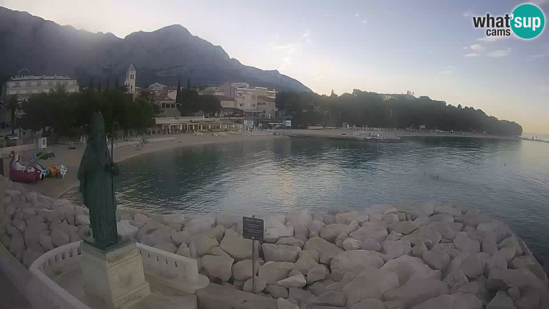 Web kamera Baška Voda – Sv. Nikola i plaža