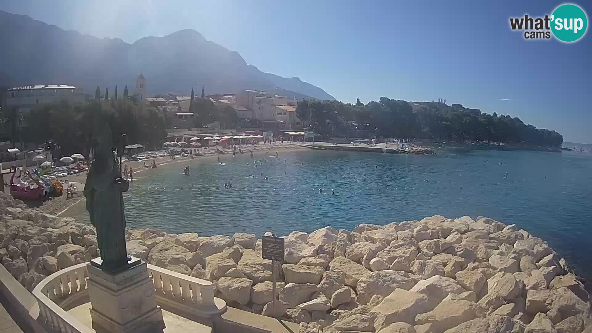 Webcam Baška Voda – Saint-Nikola et plage