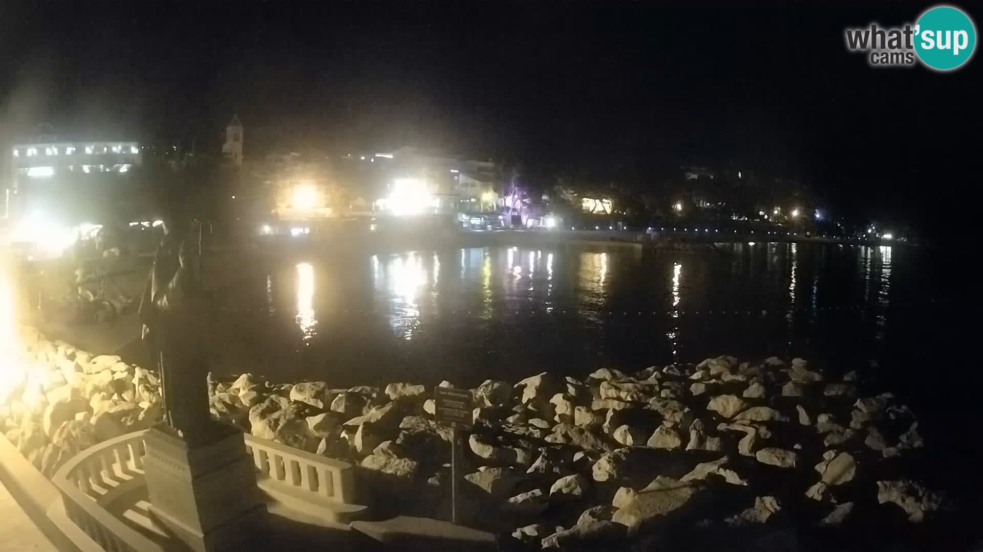 Spletna kamera Baška Voda – Sv. Nikola in plaža
