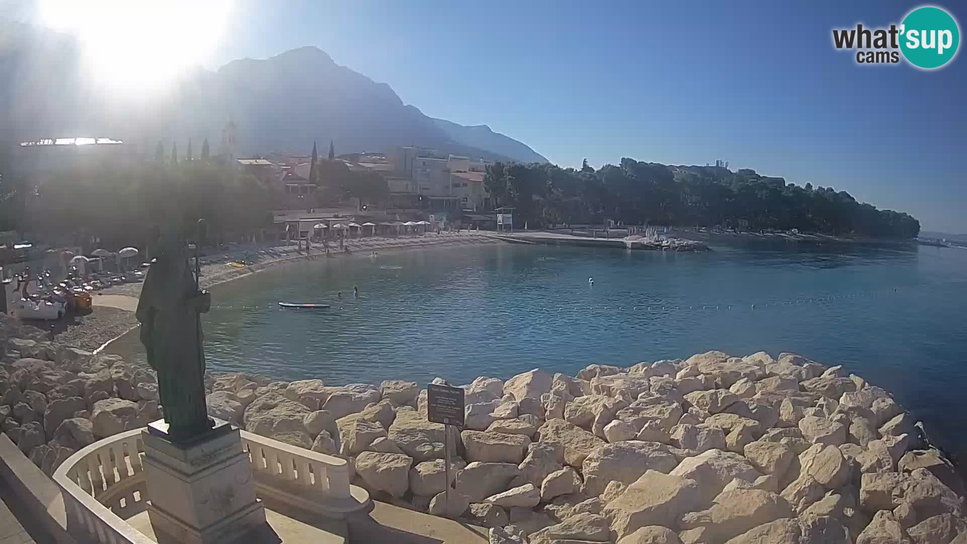 Webcam live Baška Voda – St. Nikola und Strand