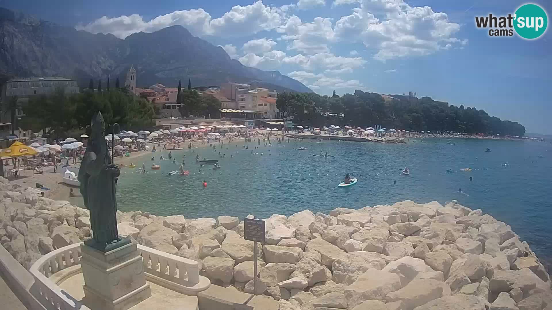 Webcam live Baška Voda – St. Nikola und Strand