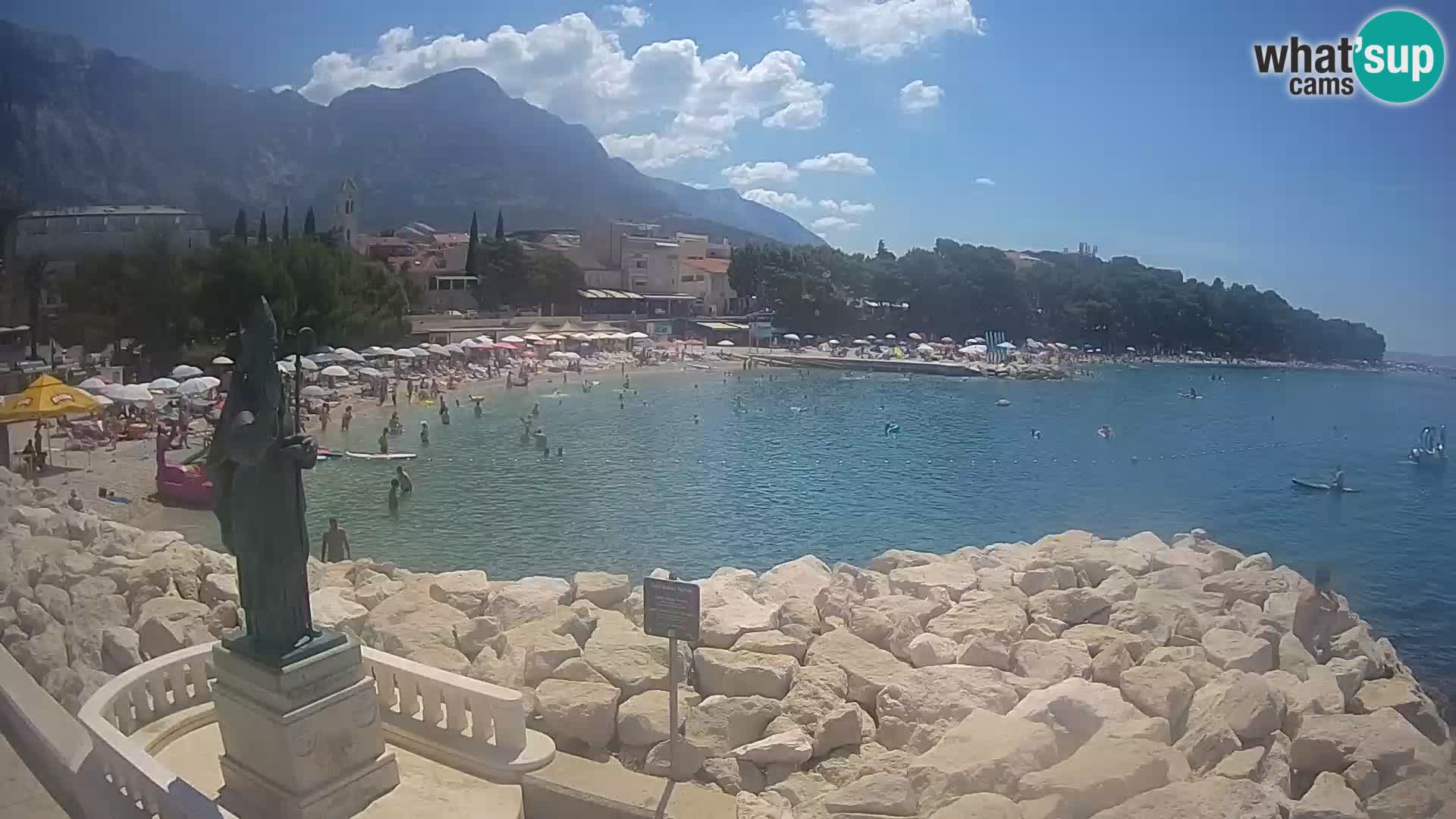 Web kamera Baška Voda – Sv. Nikola i plaža