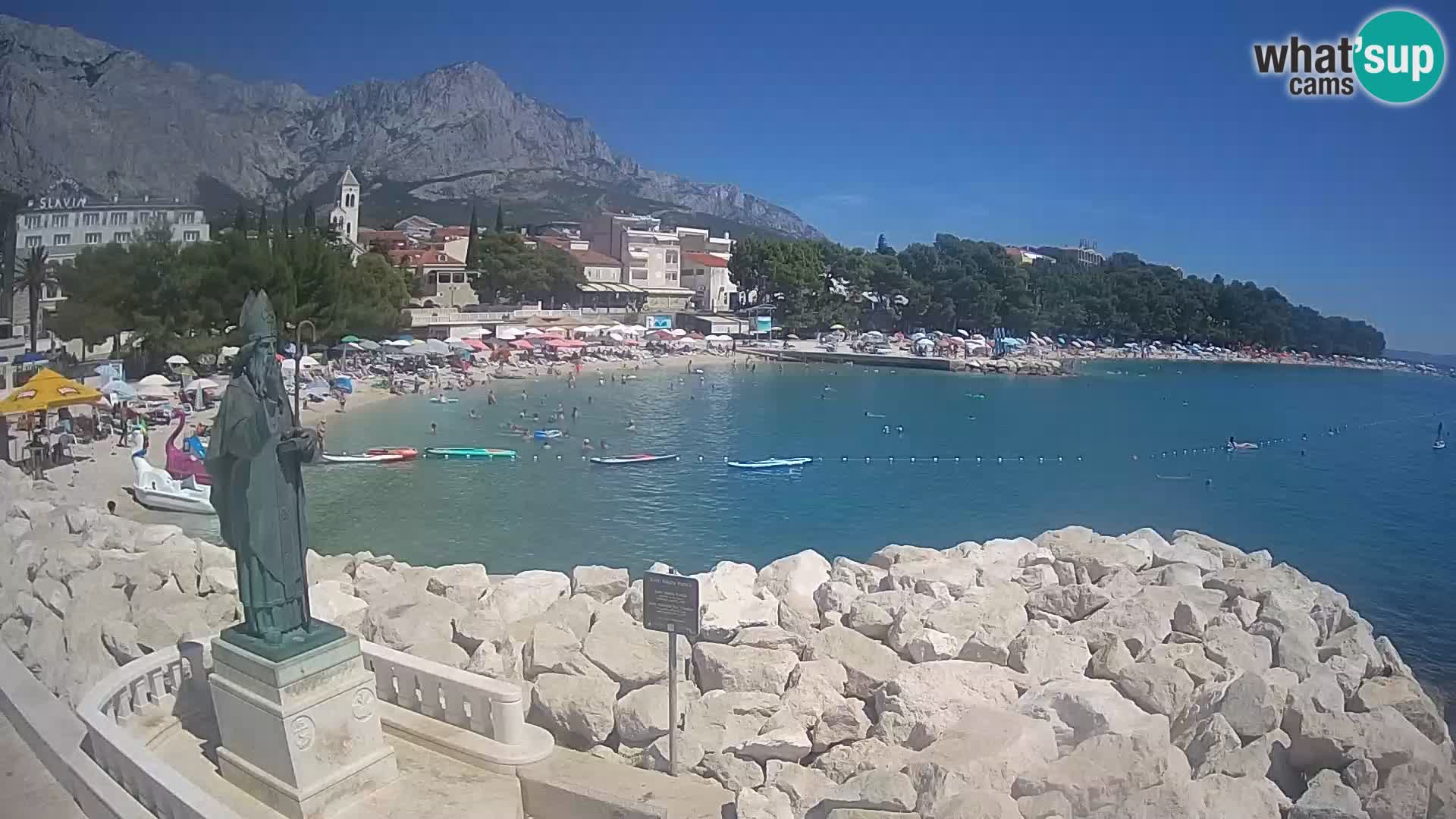 Webcam Baška Voda – Saint-Nikola et plage