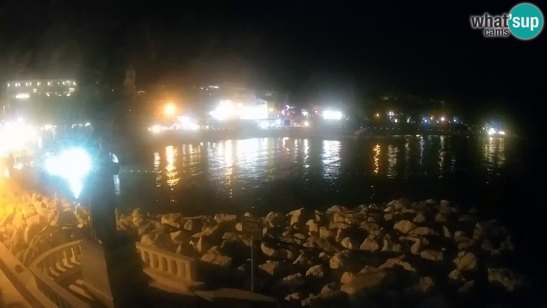 Webcam Baška Voda Croatia | Saint Nikola and beach