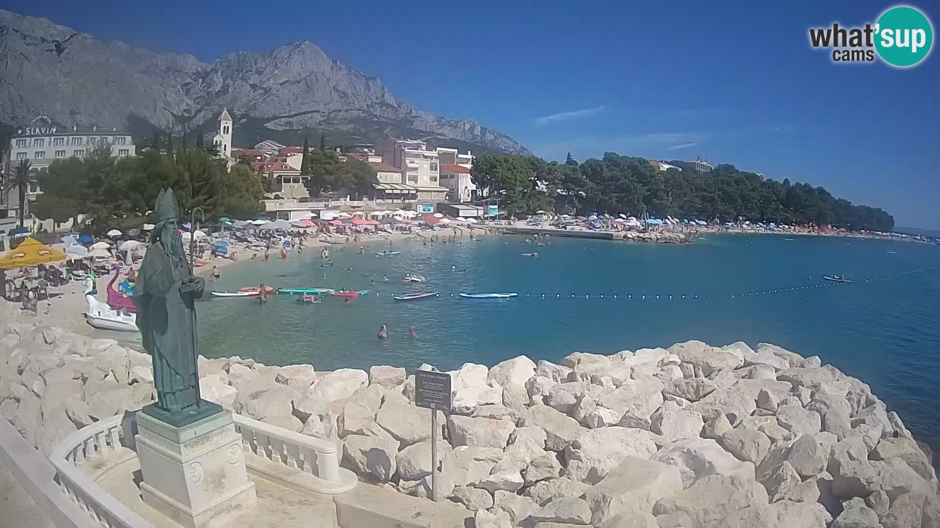 Webcam live Baška Voda – St. Nikola und Strand