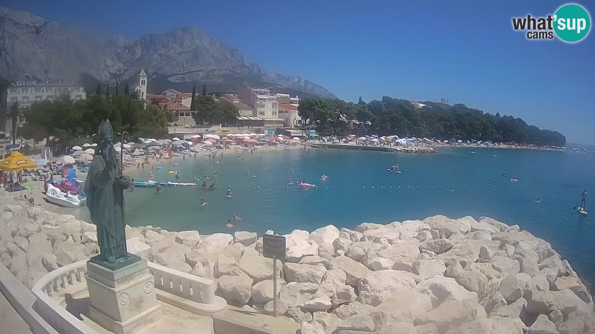 Webcam Baška Voda – Saint-Nikola et plage