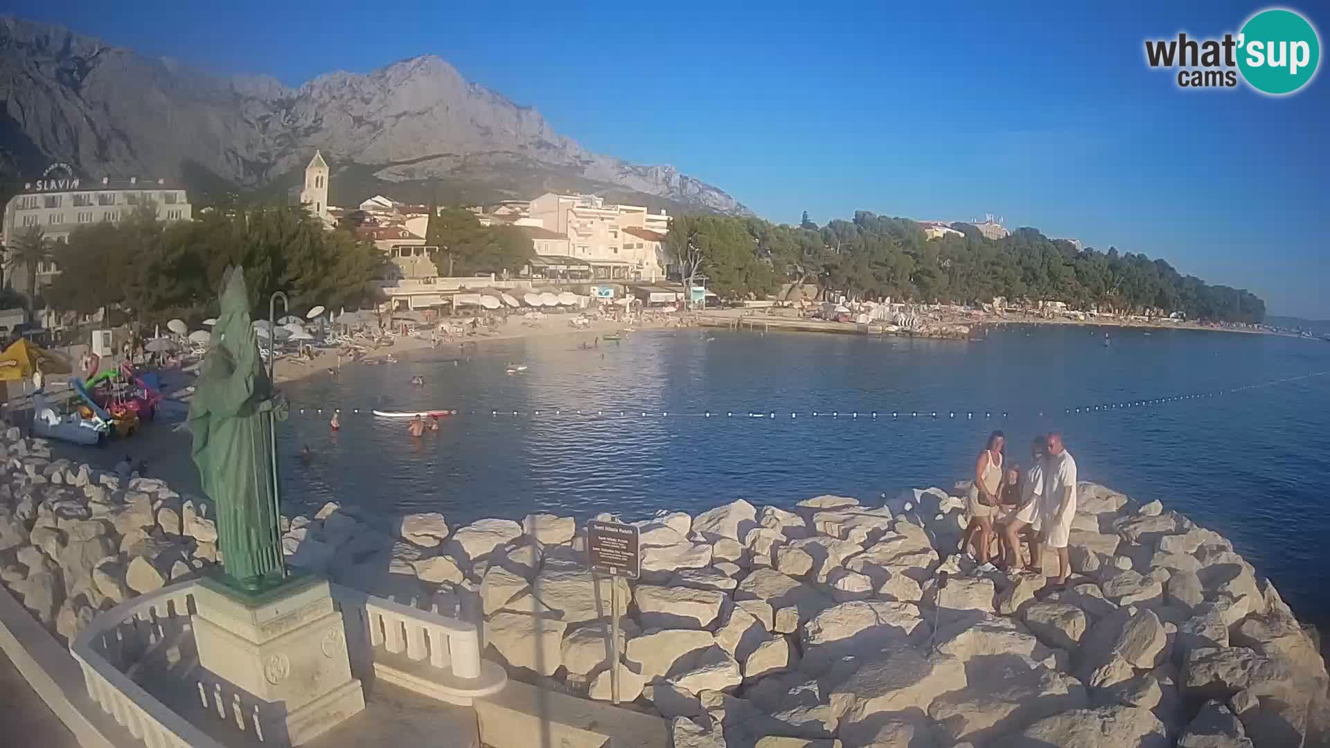 Webcam live Baška Voda – St. Nikola und Strand