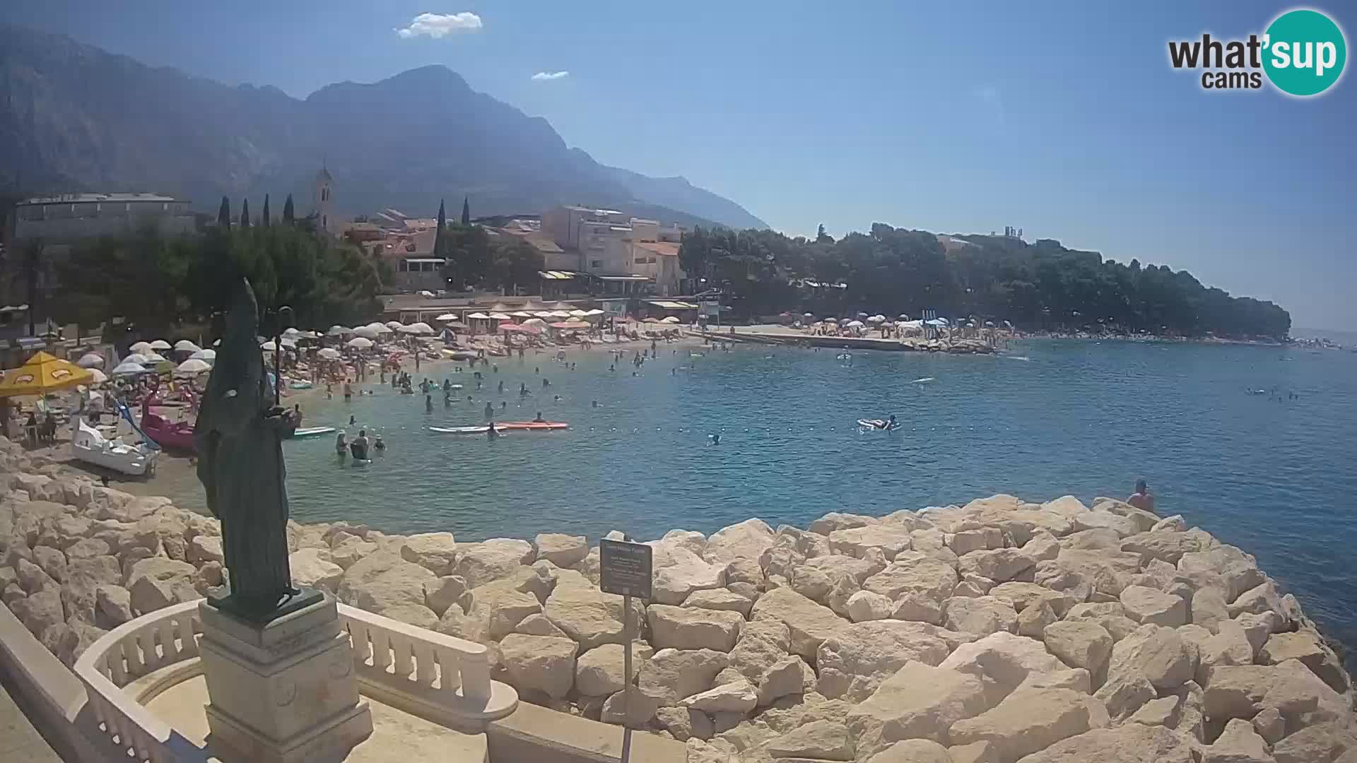 Web kamera Baška Voda – Sv. Nikola i plaža