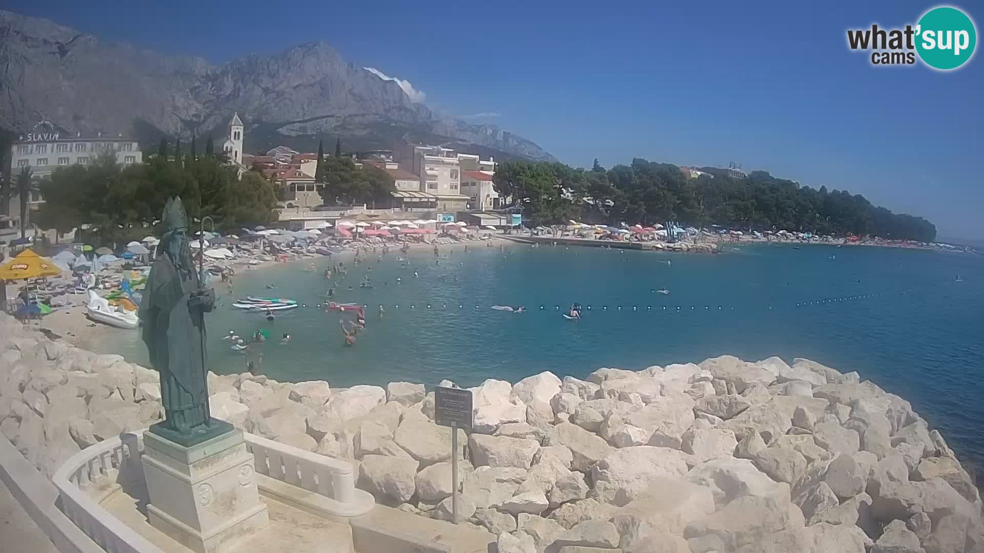 Web kamera Baška Voda – Sv. Nikola i plaža