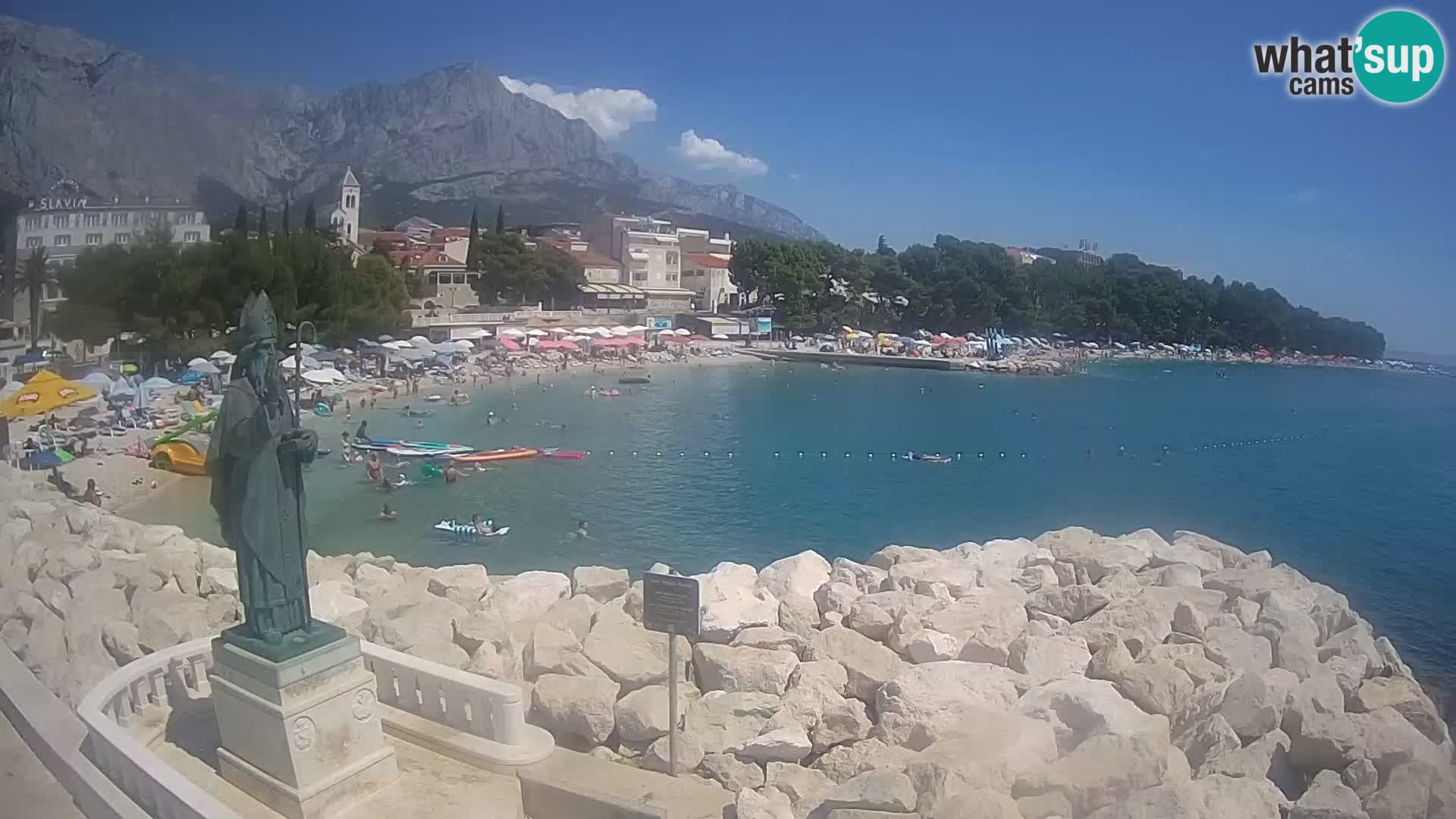 Webcam live Baška Voda – St. Nikola und Strand