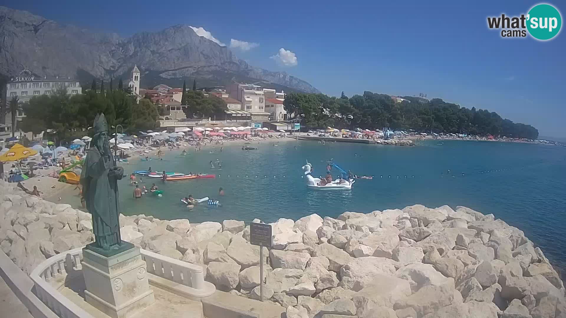 Webcam Baška Voda – Saint-Nikola et plage
