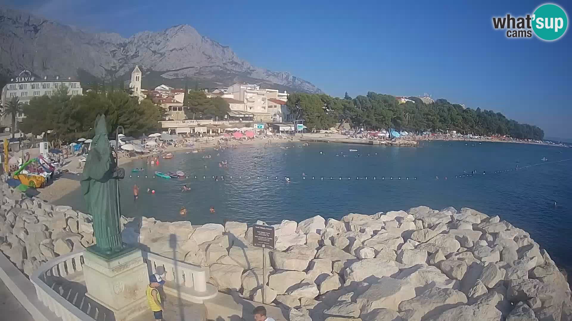 Web kamera Baška Voda – Sv. Nikola i plaža