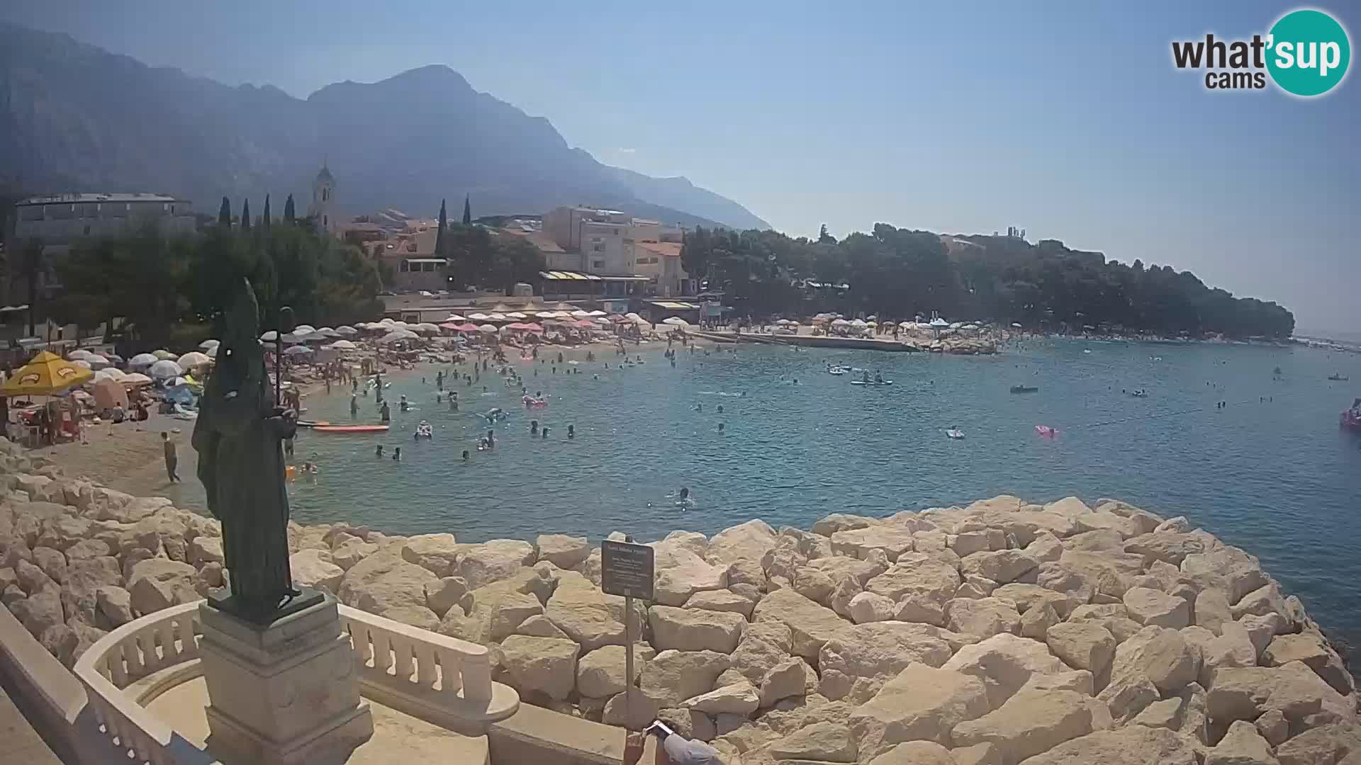Web kamera Baška Voda – Sv. Nikola i plaža