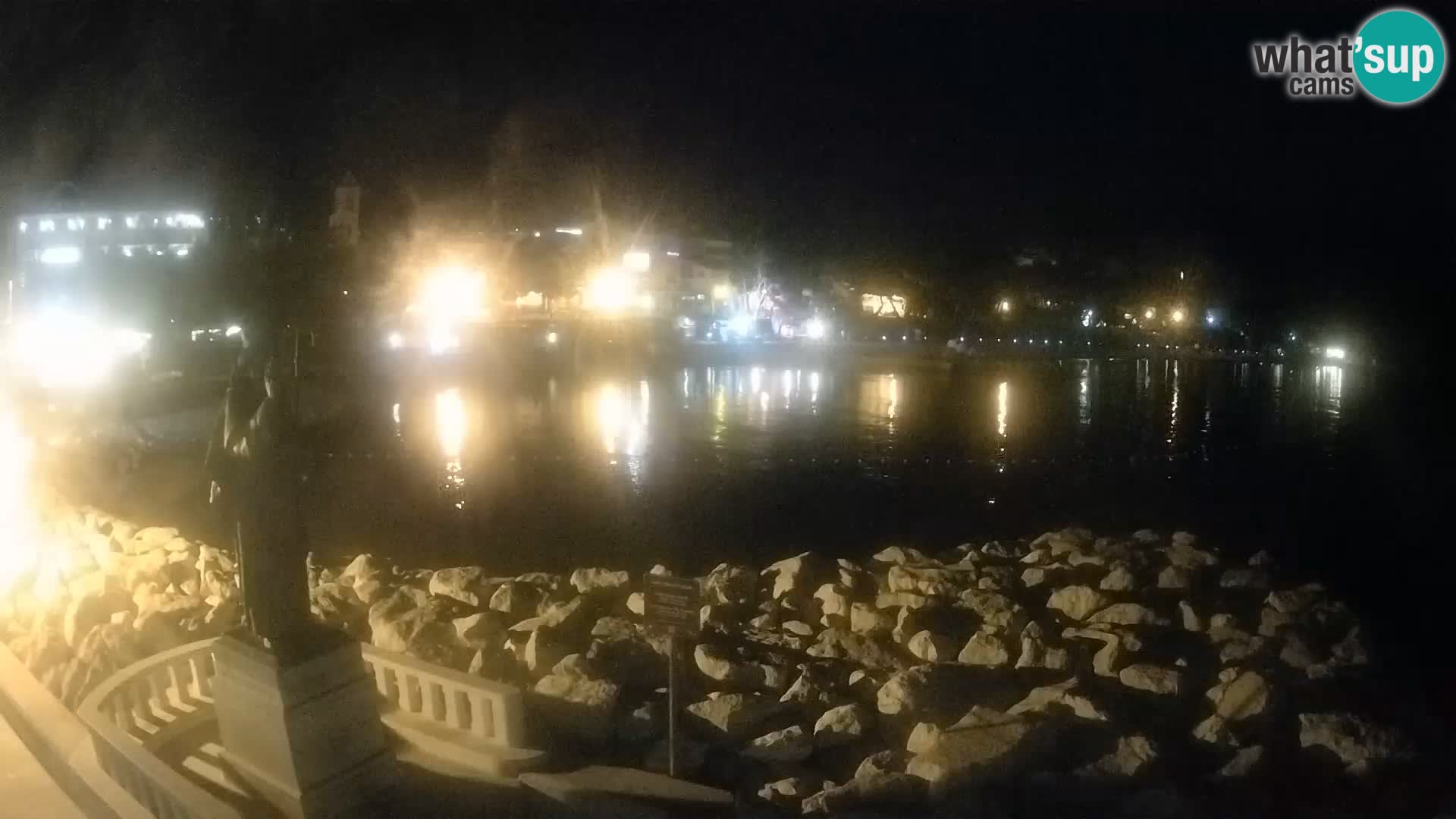 Webcam Baška Voda Croatia | Saint Nikola and beach