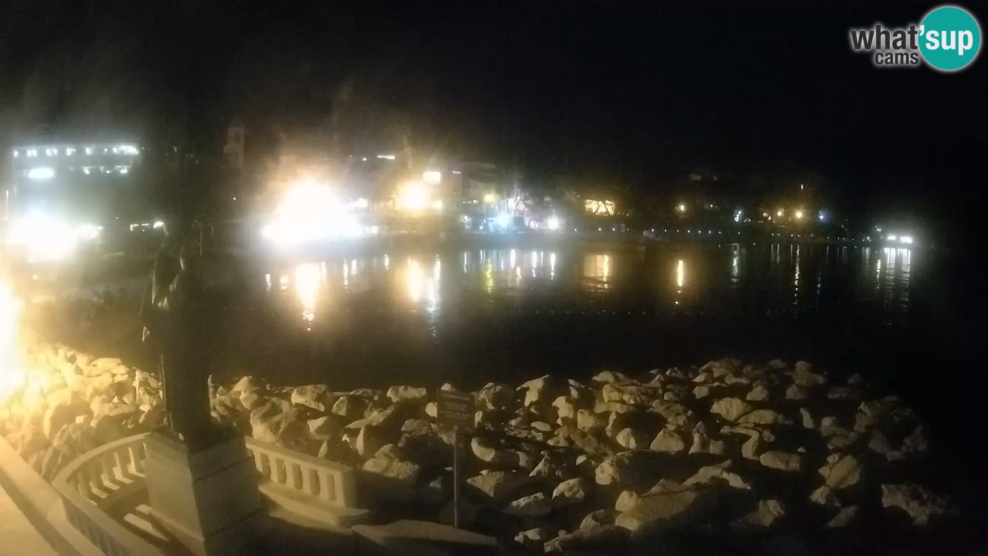 Webcam Baška Voda Croatia | Saint Nikola and beach