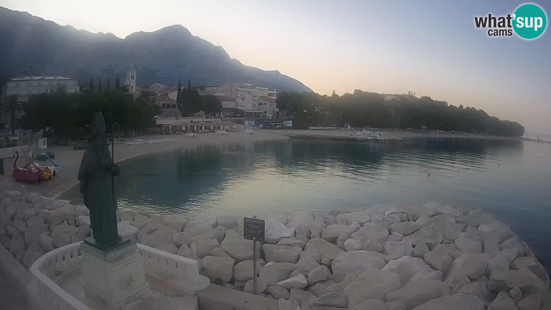 Web kamera Baška Voda – Sv. Nikola i plaža
