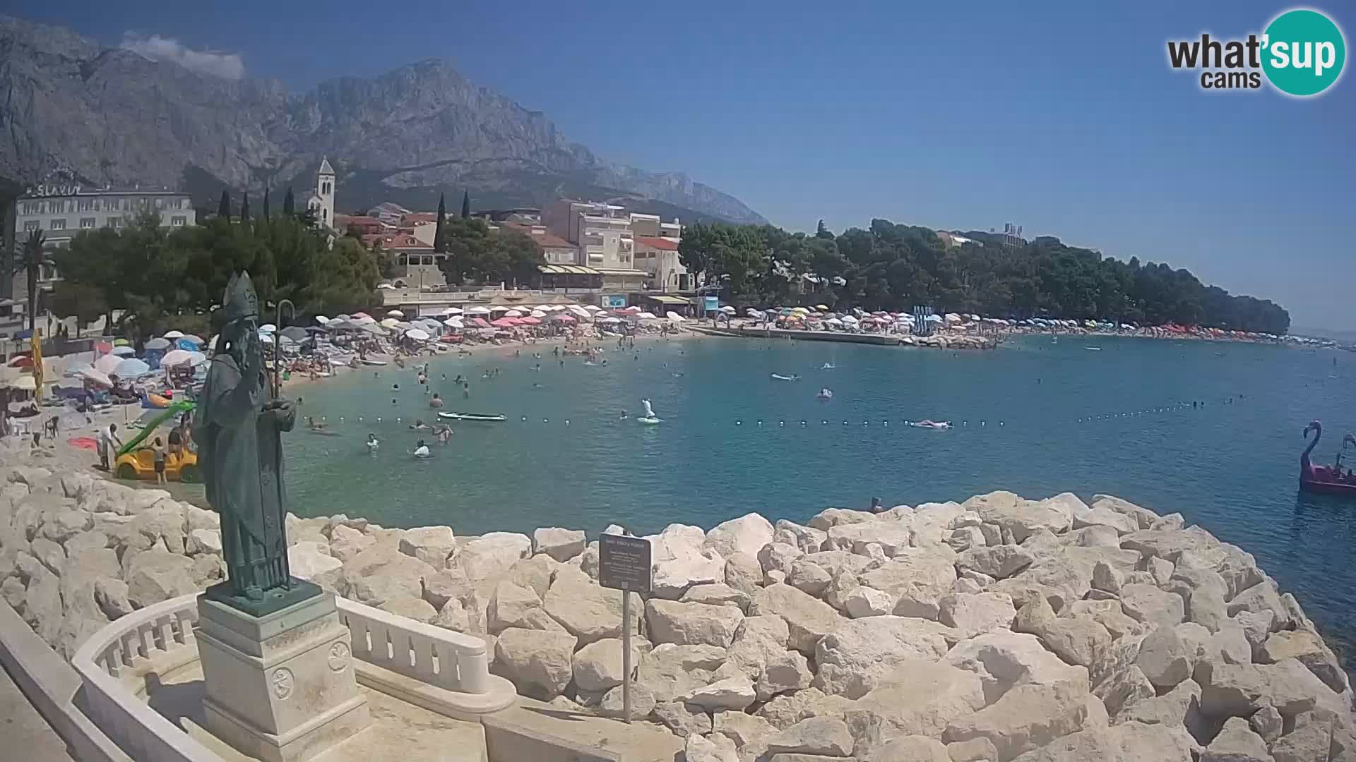 Web kamera Baška Voda – Sv. Nikola i plaža