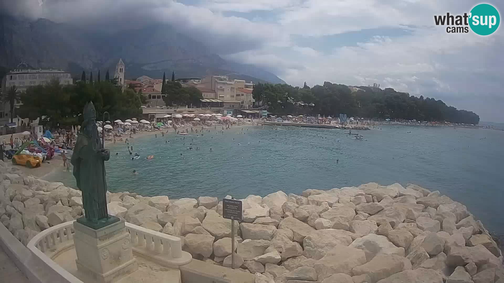 Web kamera Baška Voda – Sv. Nikola i plaža