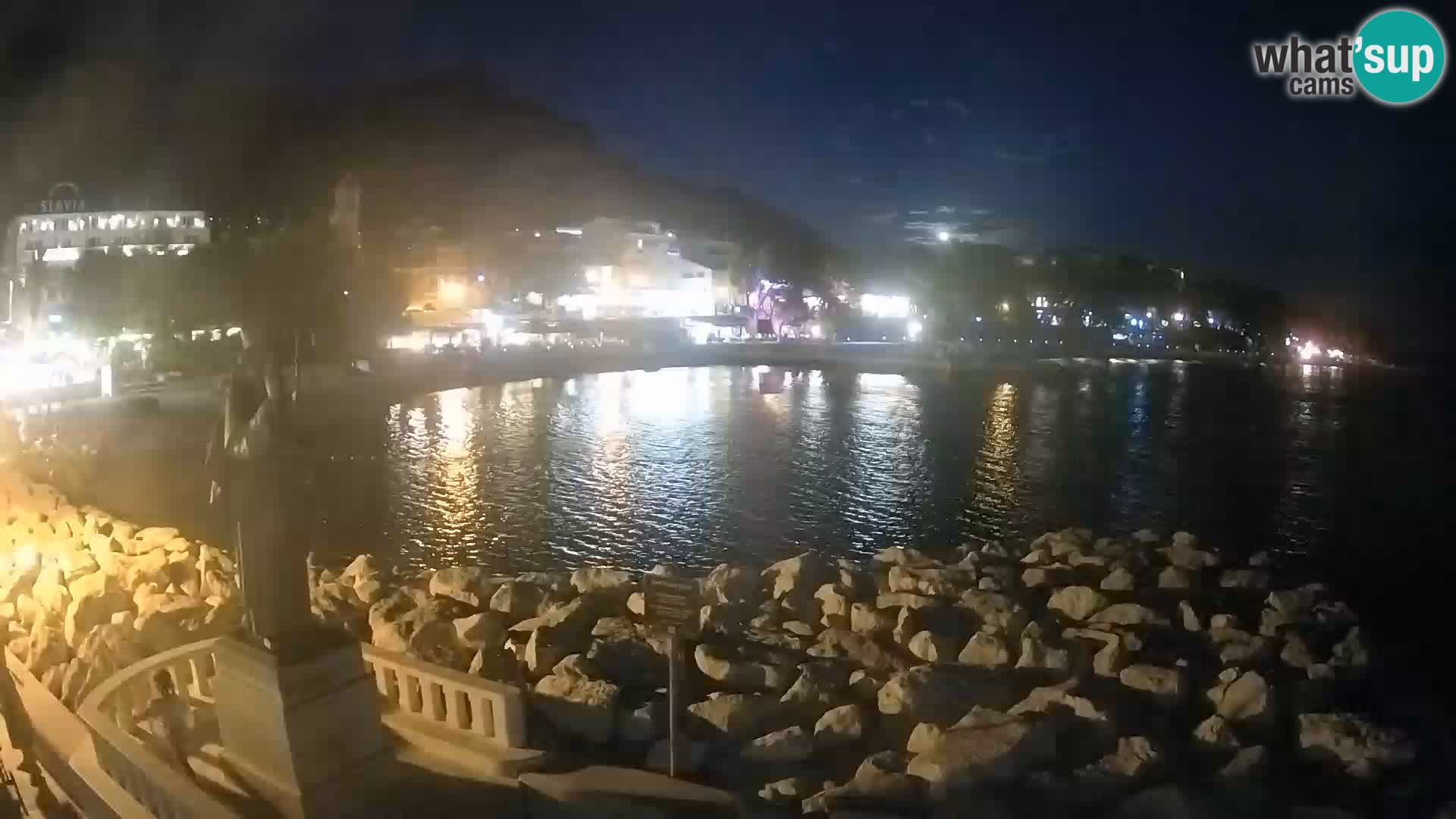 Spletna kamera Baška Voda – Sv. Nikola in plaža