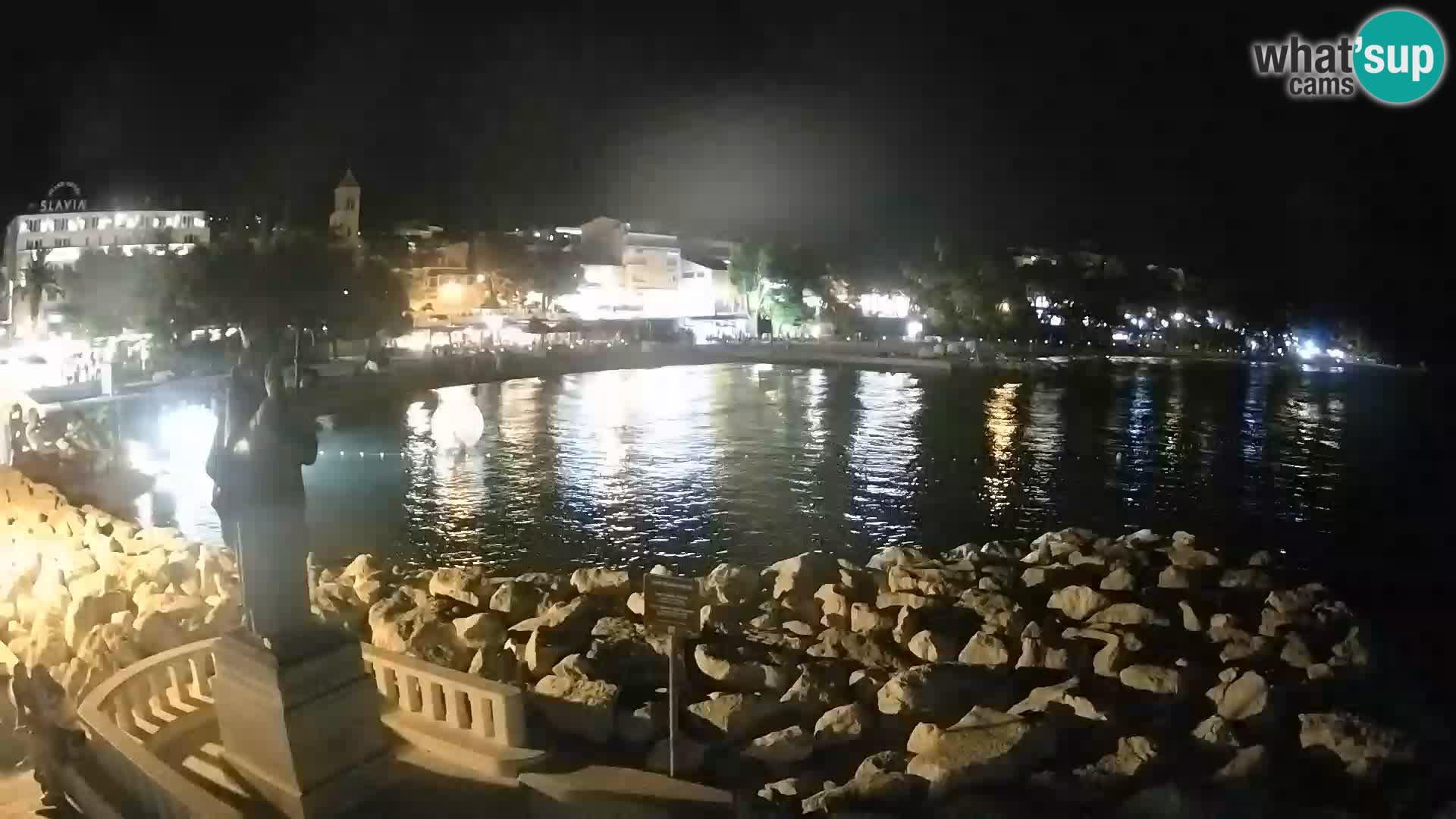 Spletna kamera Baška Voda – Sv. Nikola in plaža