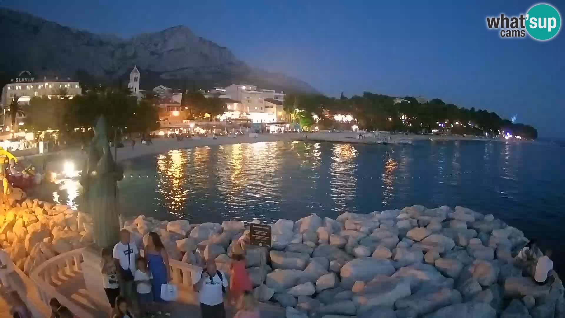 Webcam live Baška Voda – St. Nikola und Strand