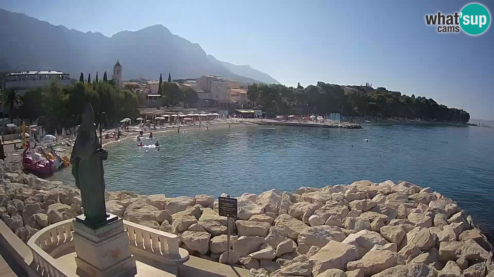Web kamera Baška Voda – Sv. Nikola i plaža