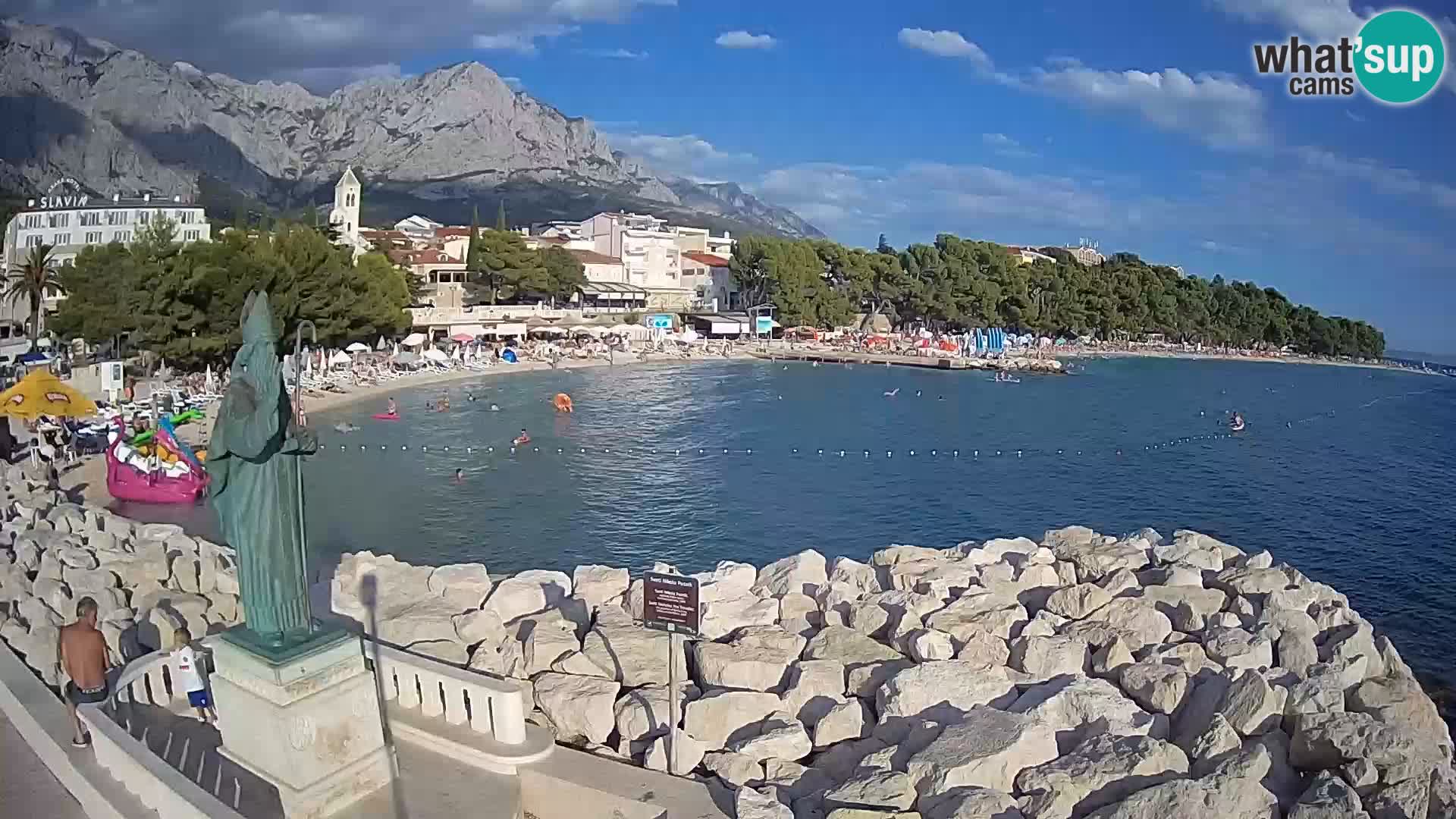 Webcam Baška Voda – Saint-Nikola et plage