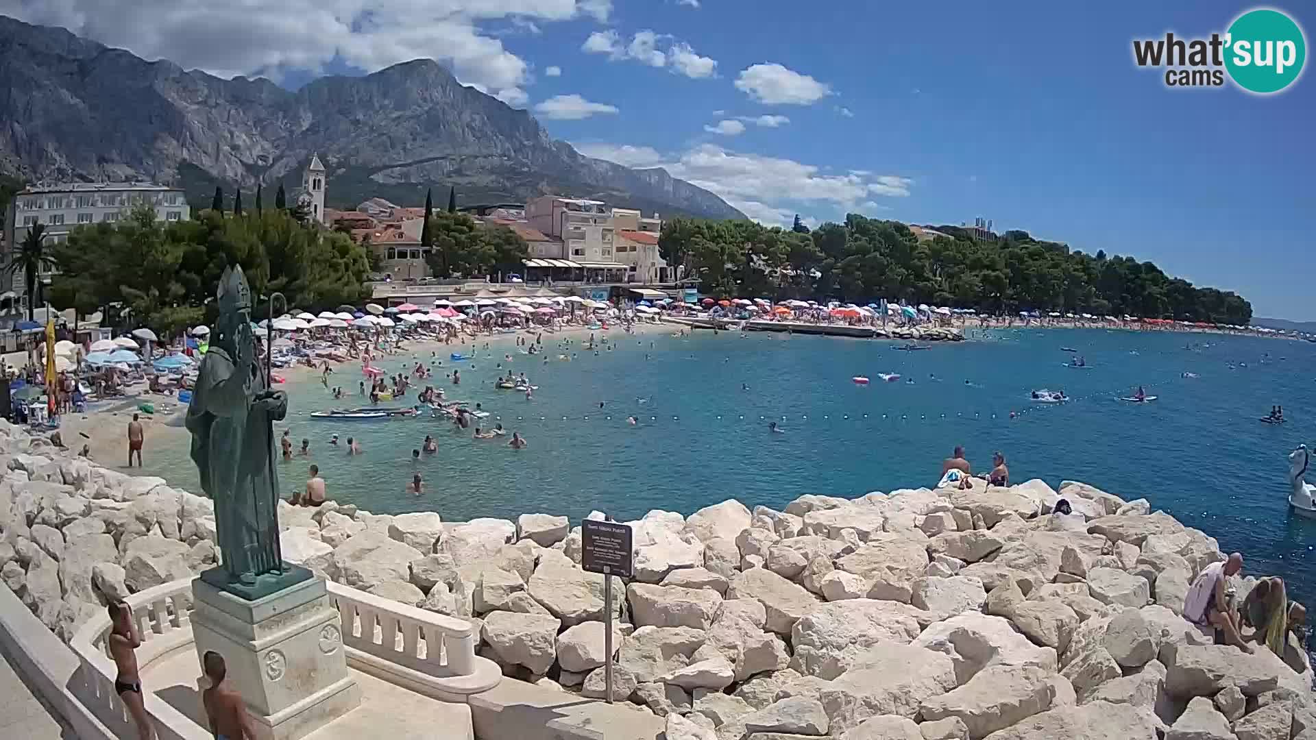 Webcam live Baška Voda – St. Nikola und Strand