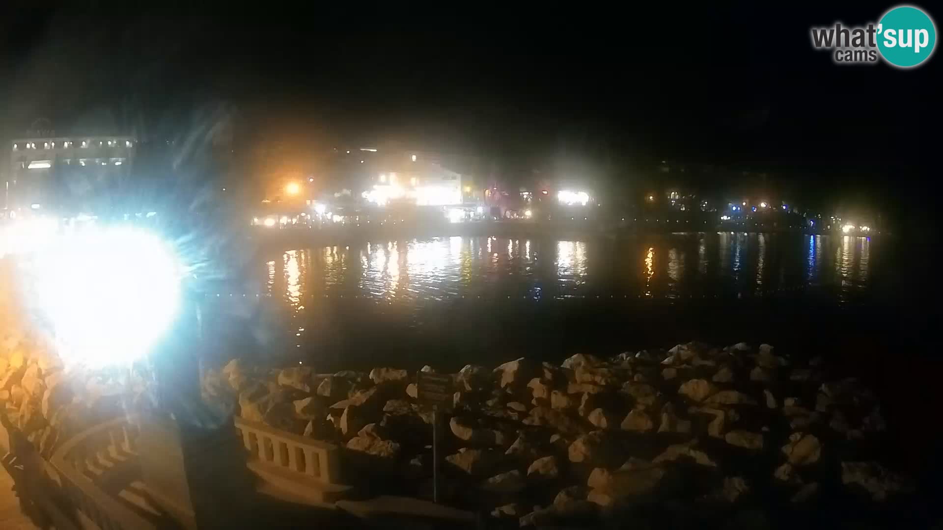 Webcam Baška Voda Croatia | Saint Nikola and beach
