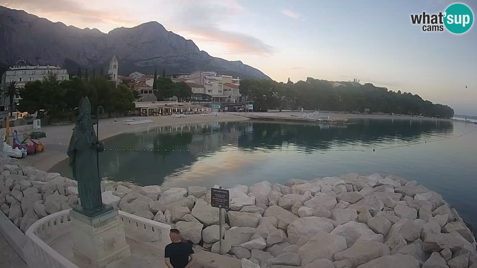 Webcam live Baška Voda – St. Nikola und Strand