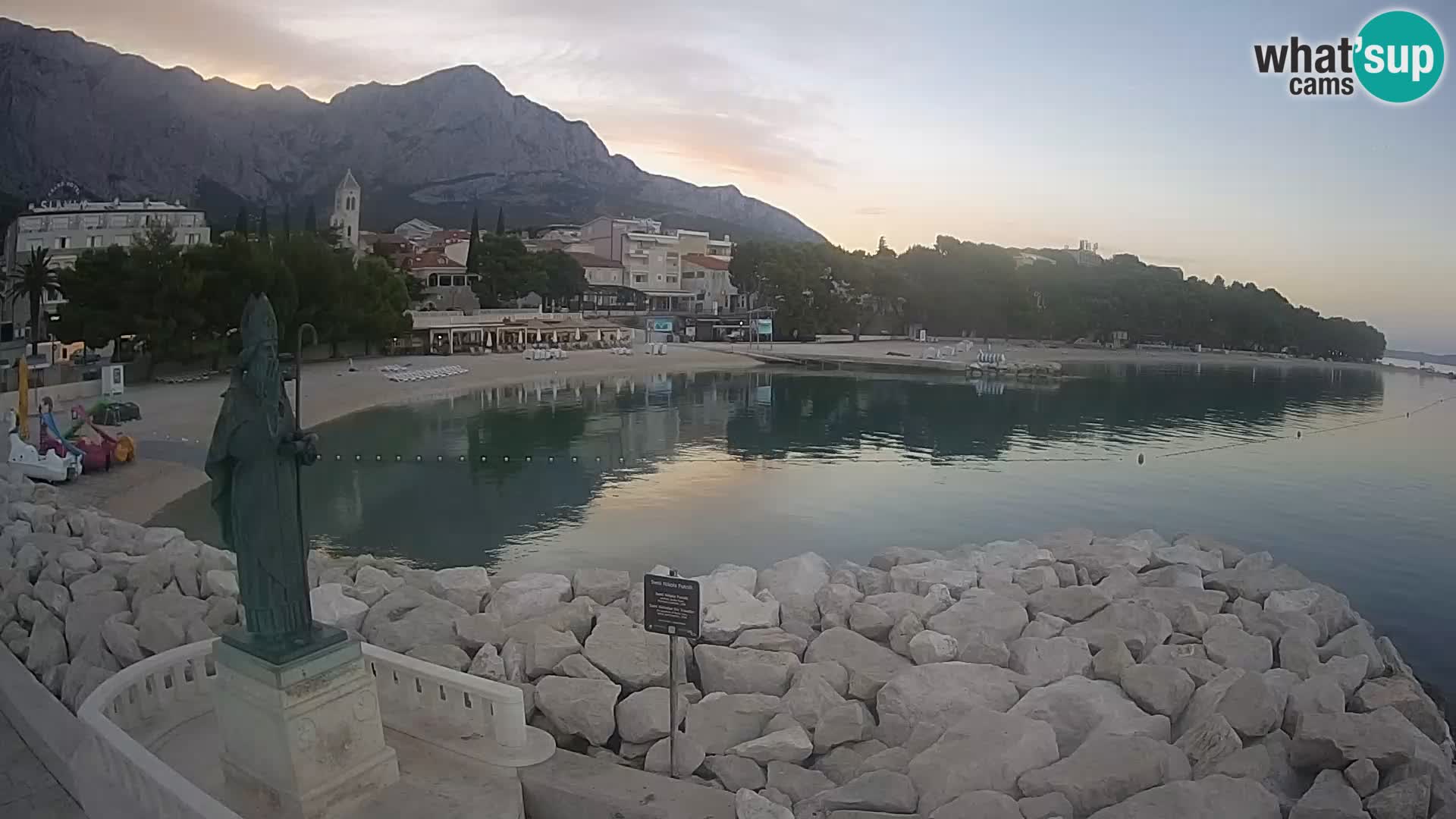 Webcam Baška Voda – Saint-Nikola et plage