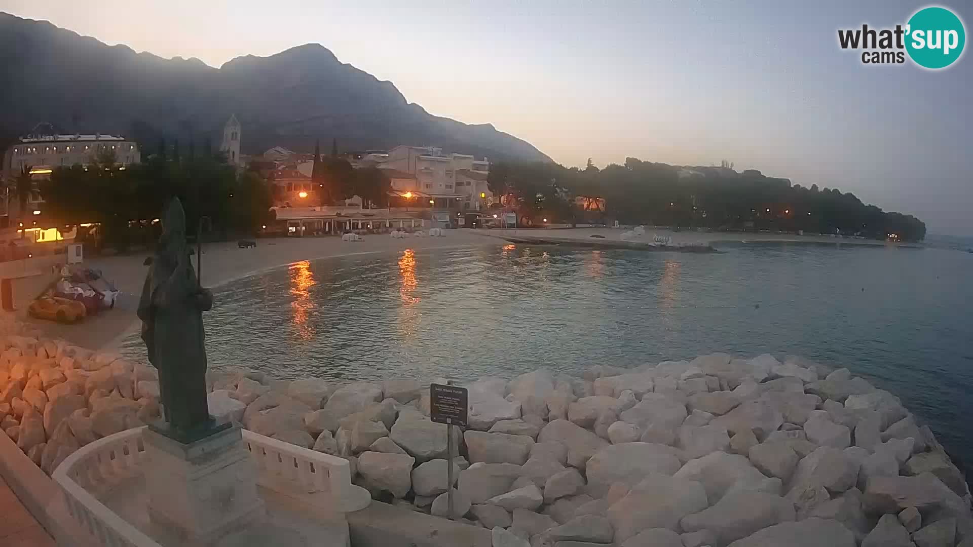 Webcam live Baška Voda – St. Nikola und Strand