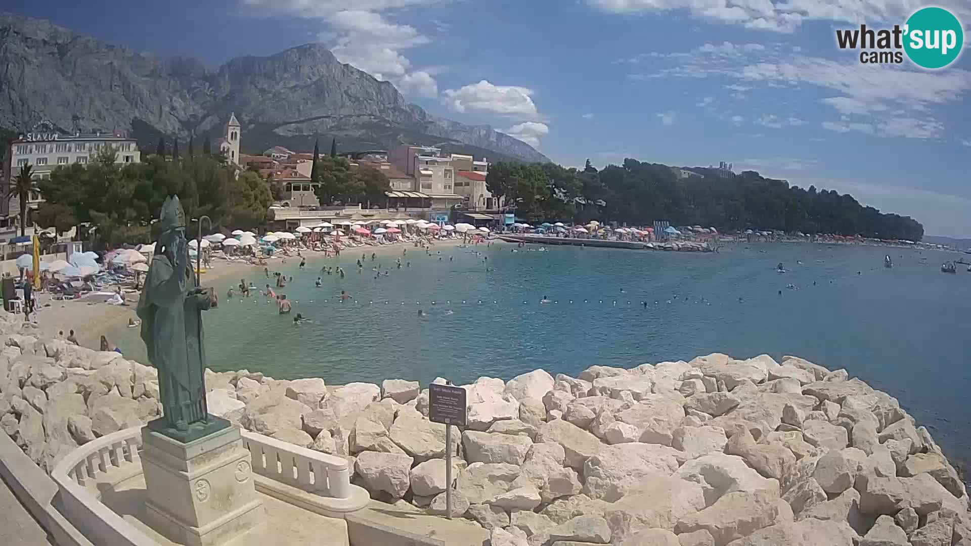 Webcam live Baška Voda – St. Nikola und Strand