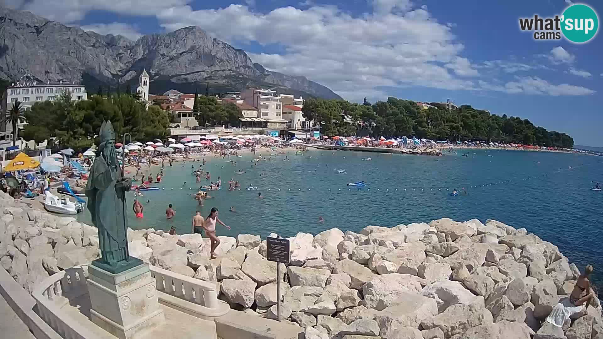 Webcam Baška Voda – Saint-Nikola et plage