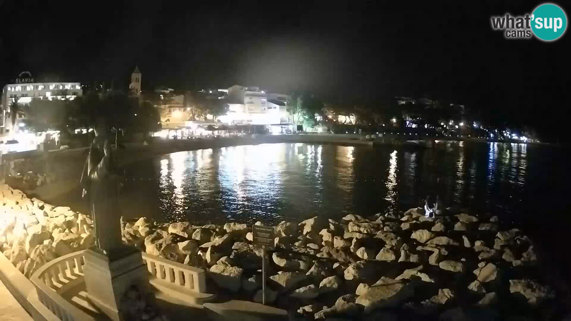 Spletna kamera Baška Voda – Sv. Nikola in plaža