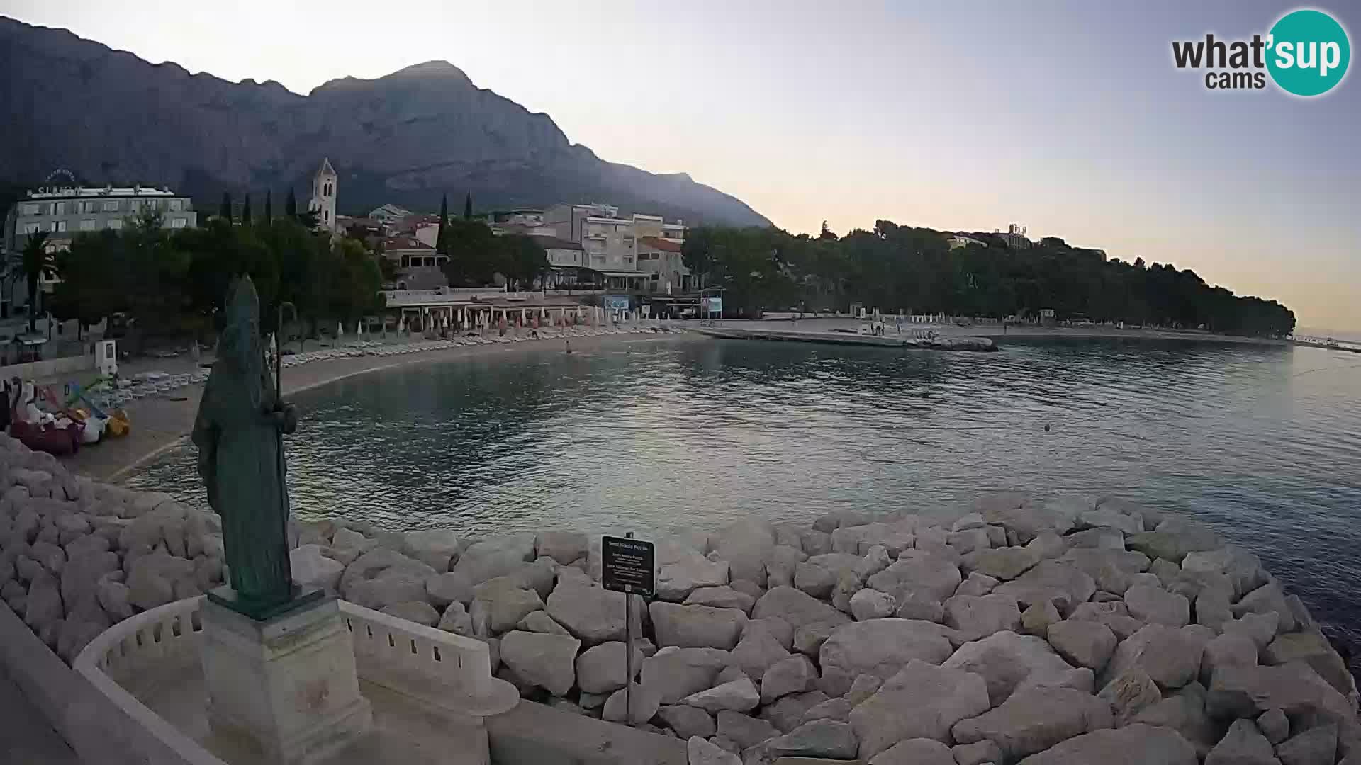 Web kamera Baška Voda – Sv. Nikola i plaža