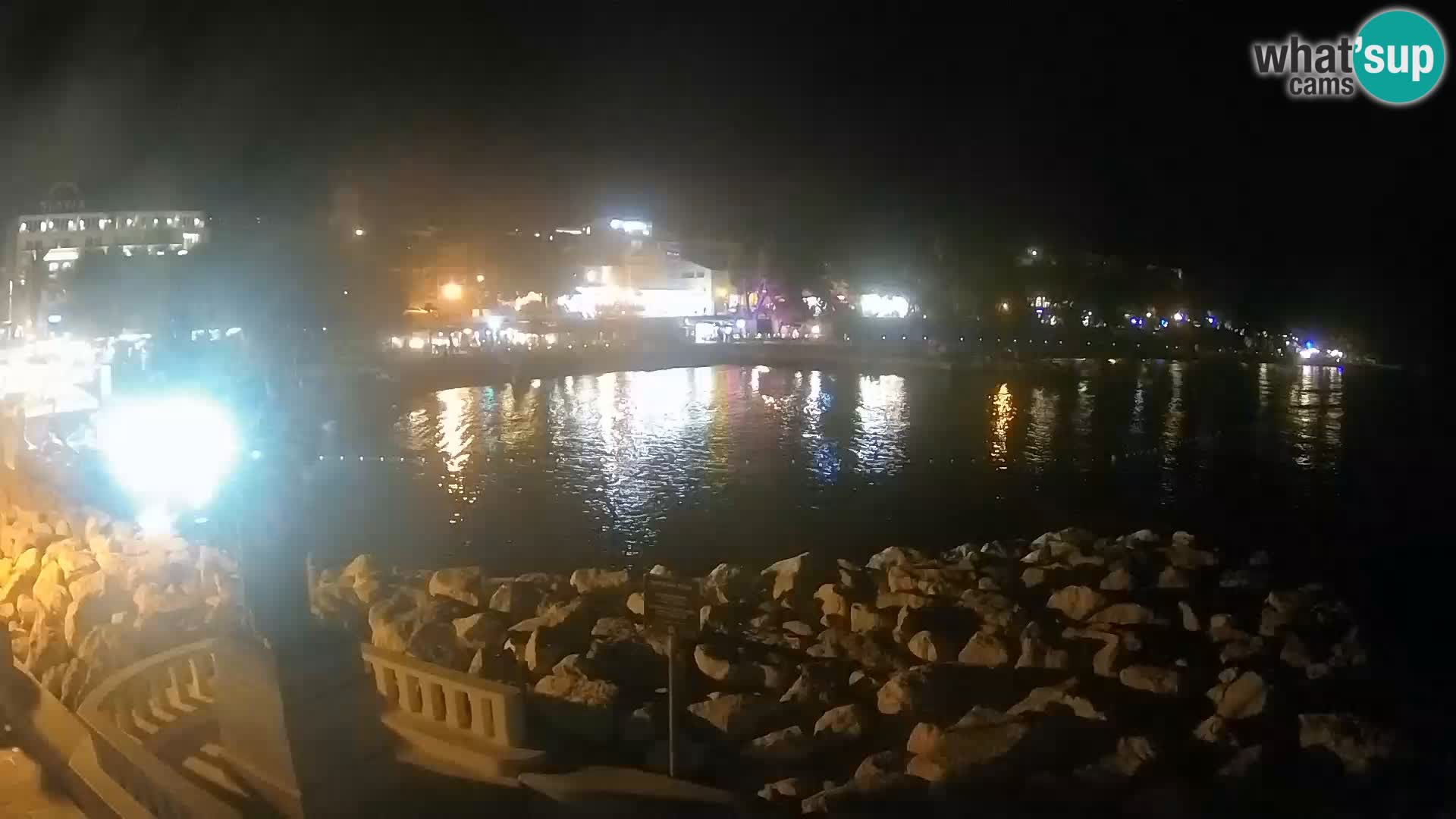 Webcam Baška Voda Croatia | Saint Nikola and beach