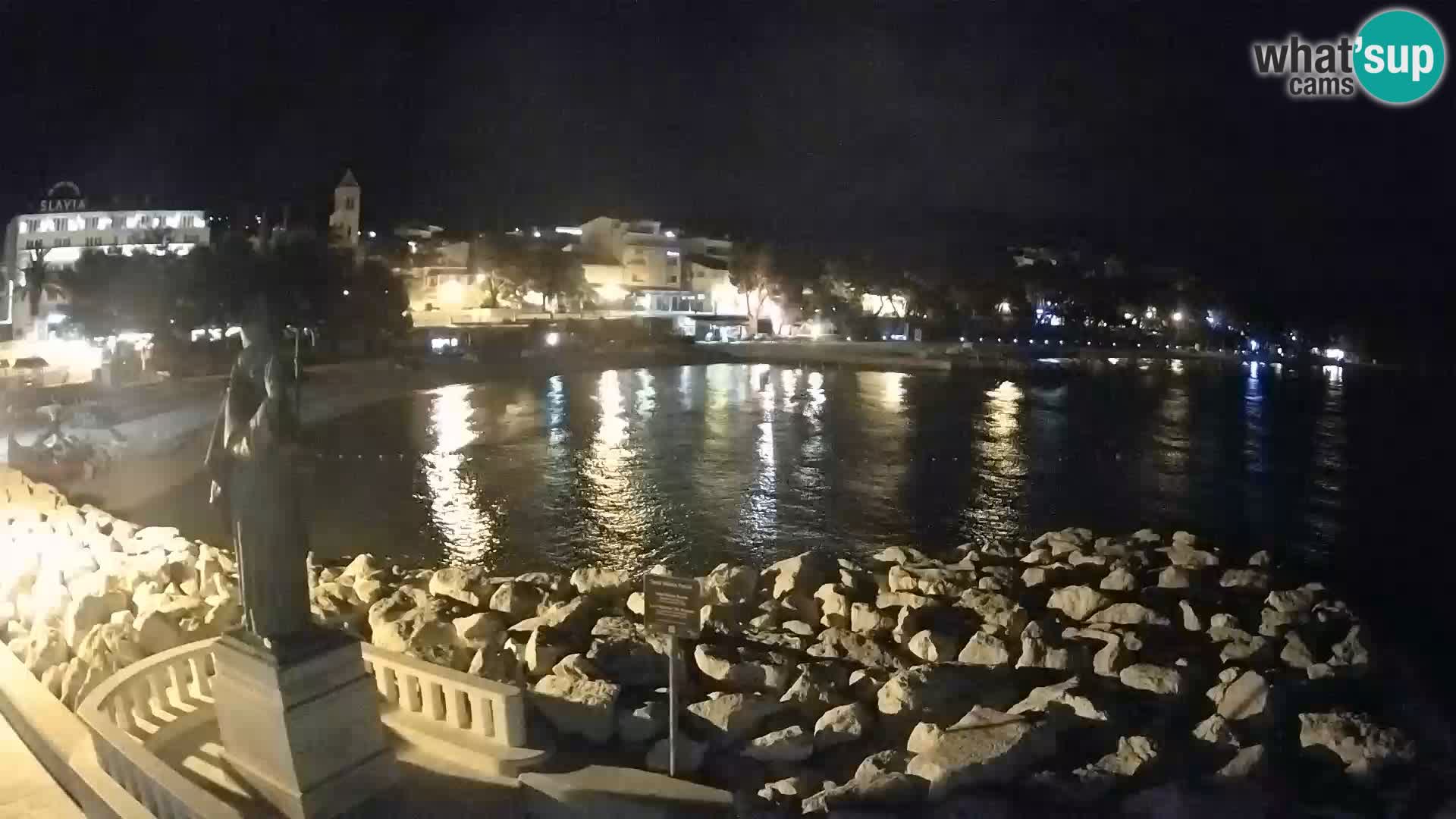 Spletna kamera Baška Voda – Sv. Nikola in plaža