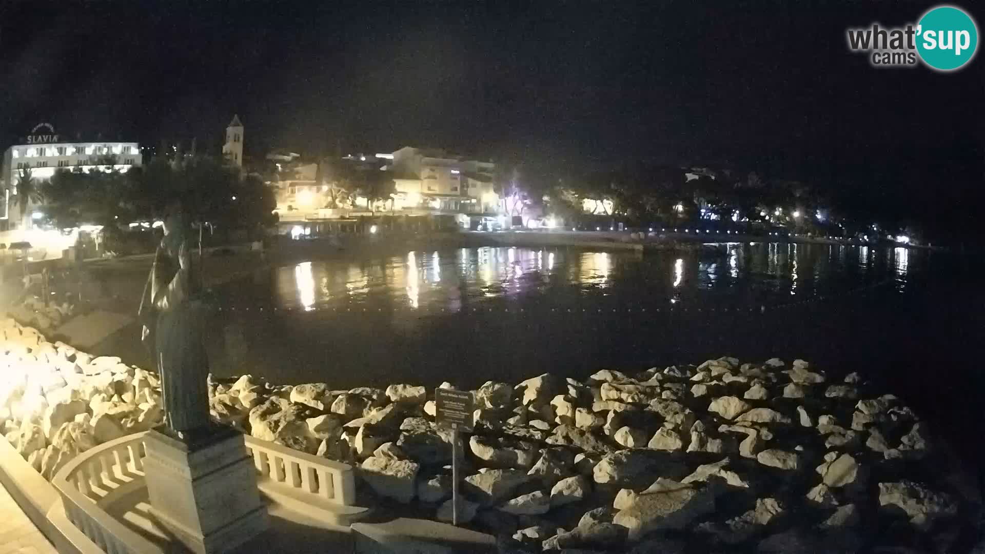 Webcam live Baška Voda – St. Nikola und Strand