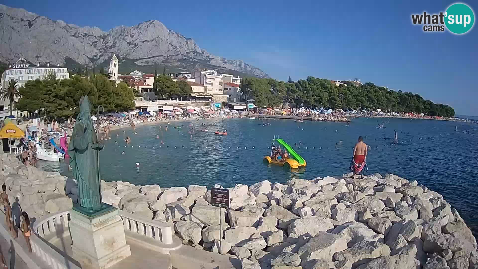 Web kamera Baška Voda – Sv. Nikola i plaža