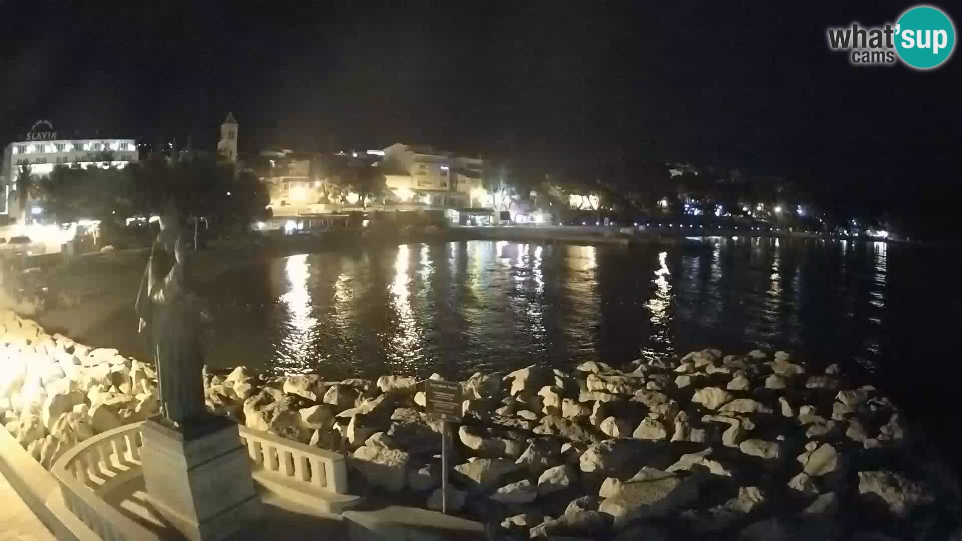 Spletna kamera Baška Voda – Sv. Nikola in plaža