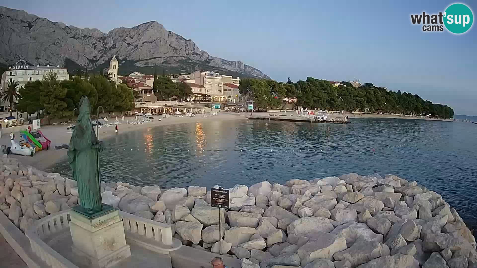 Web kamera Baška Voda – Sv. Nikola i plaža