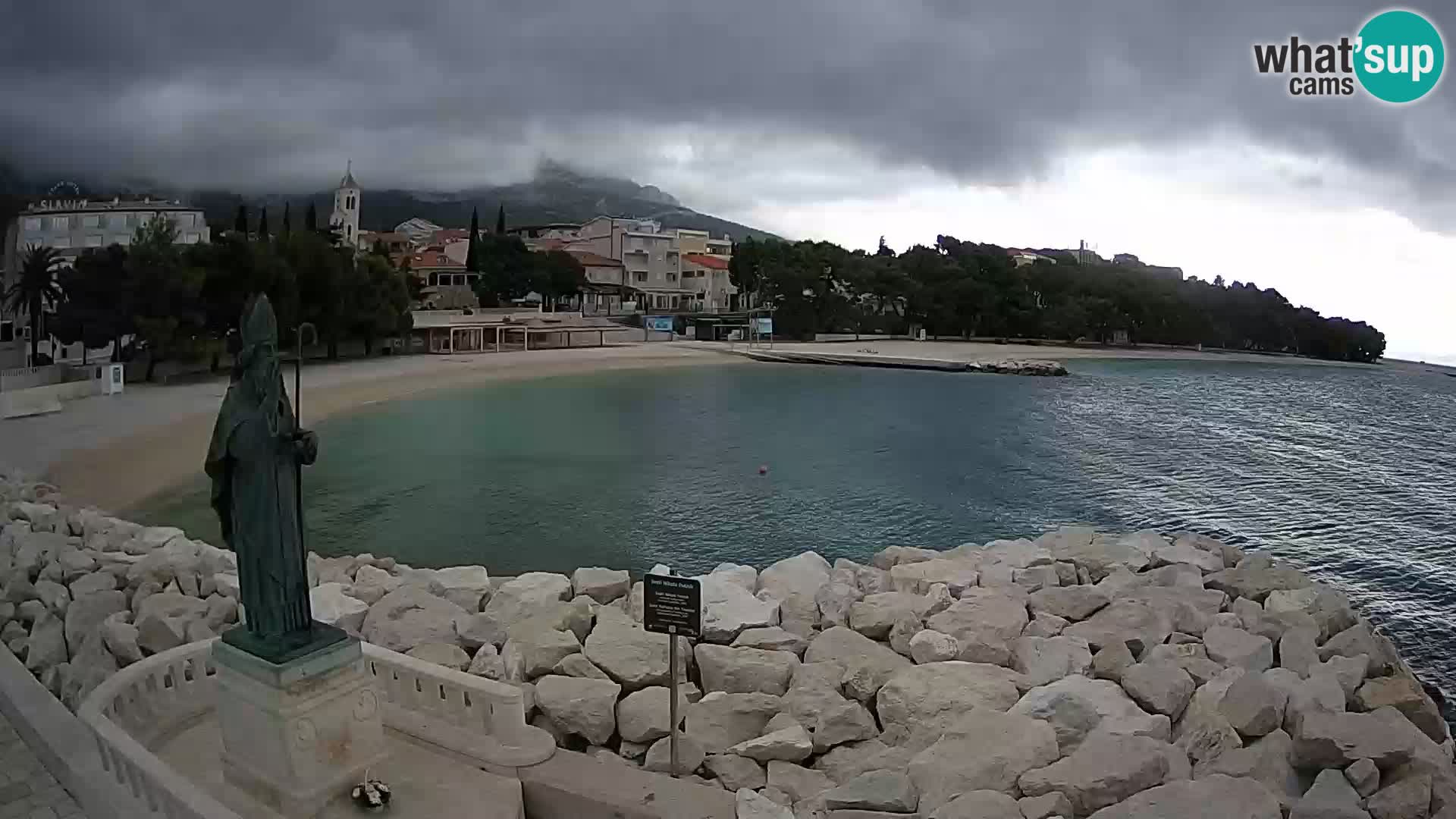 Web kamera Baška Voda – Sv. Nikola i plaža