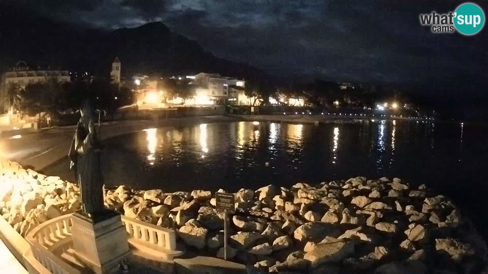 Spletna kamera Baška Voda – Sv. Nikola in plaža