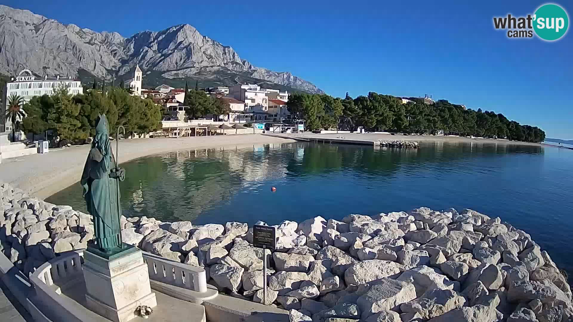 Web kamera Baška Voda – Sv. Nikola i plaža