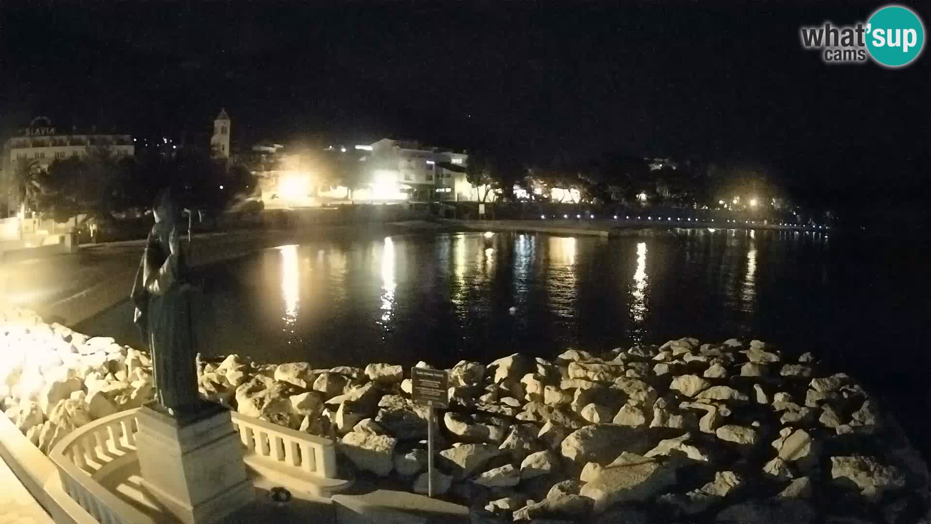 Webcam live Baška Voda – St. Nikola und Strand