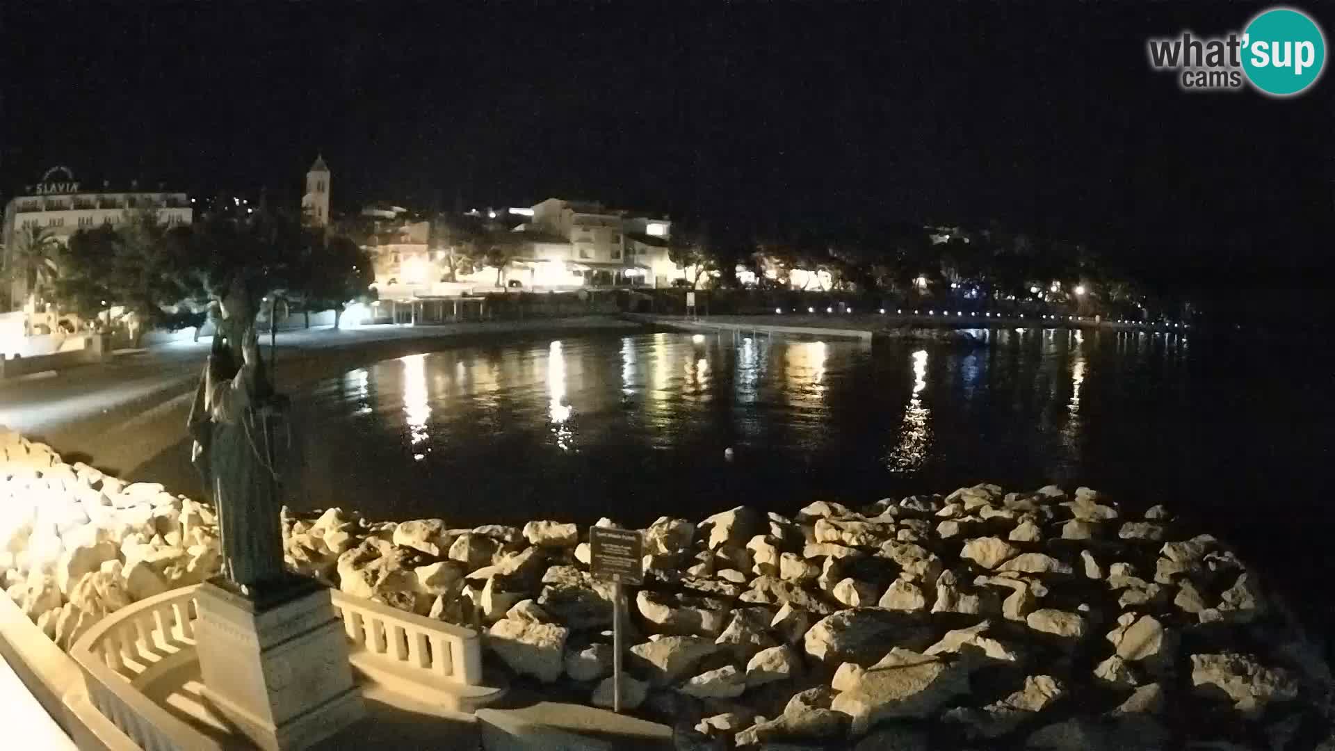 Spletna kamera Baška Voda – Sv. Nikola in plaža