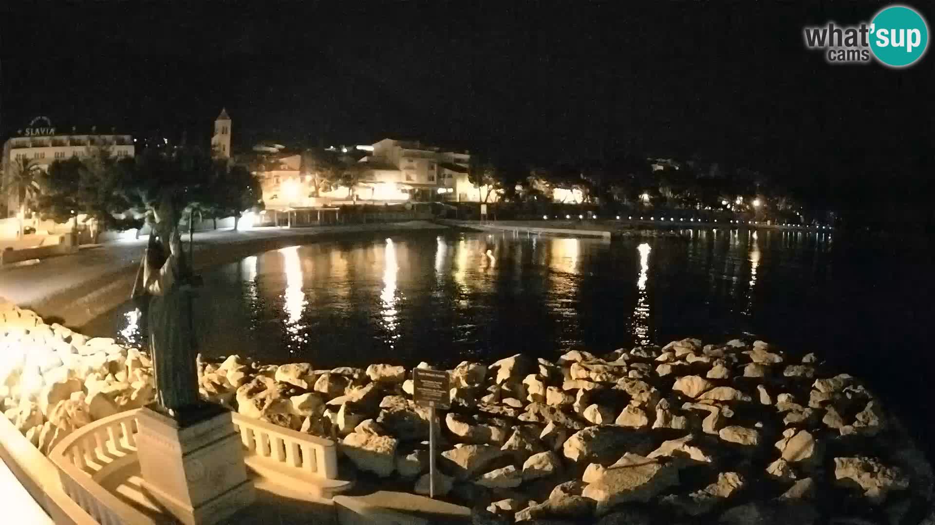 Spletna kamera Baška Voda – Sv. Nikola in plaža